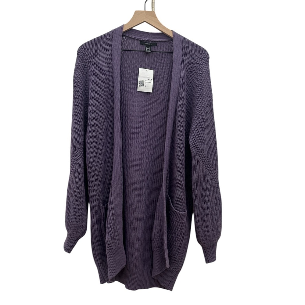 Forever 21 Purple Women's Oversized Sweater Cardigan